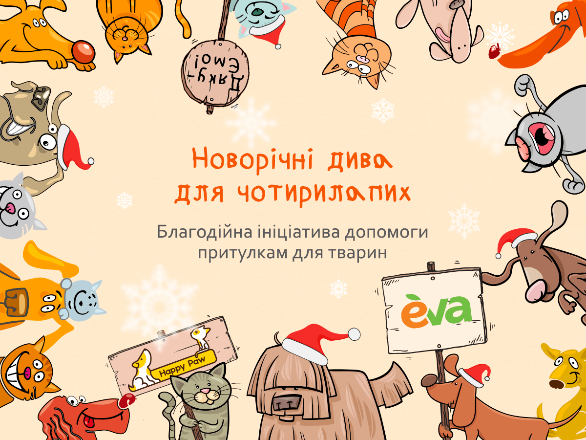 Новорічна благодійна акція від EVA: допомога притулкам замість новорічних корпоративних подарунків » Eva Blog